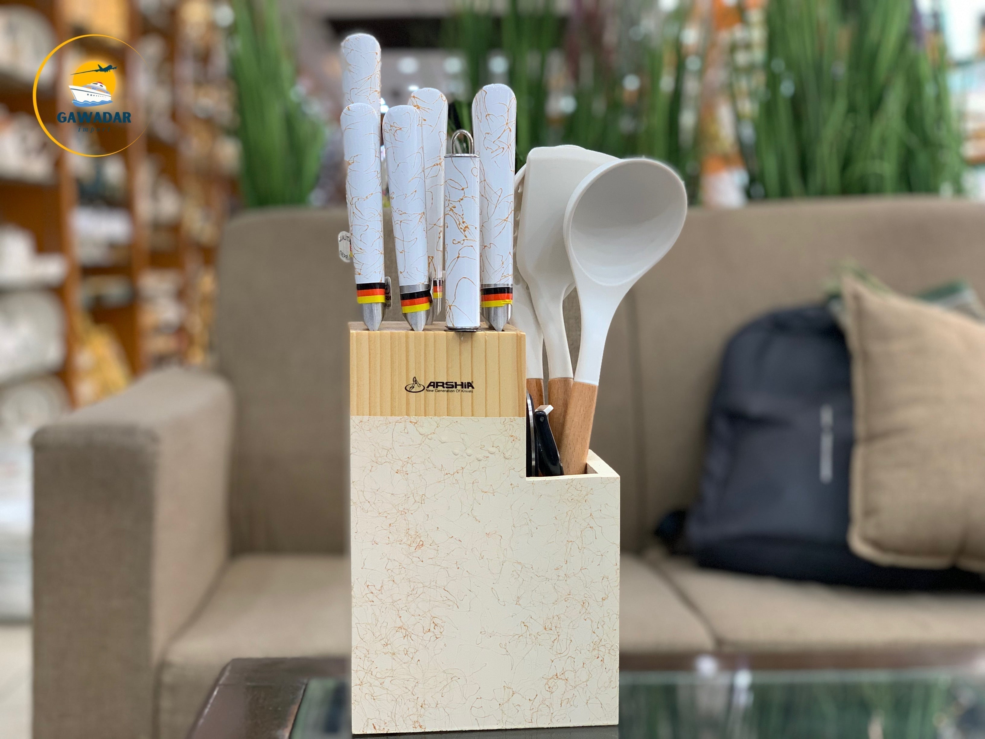 Stainless Steel Arshia Brand 11 Pieces Kitchen Knife Set