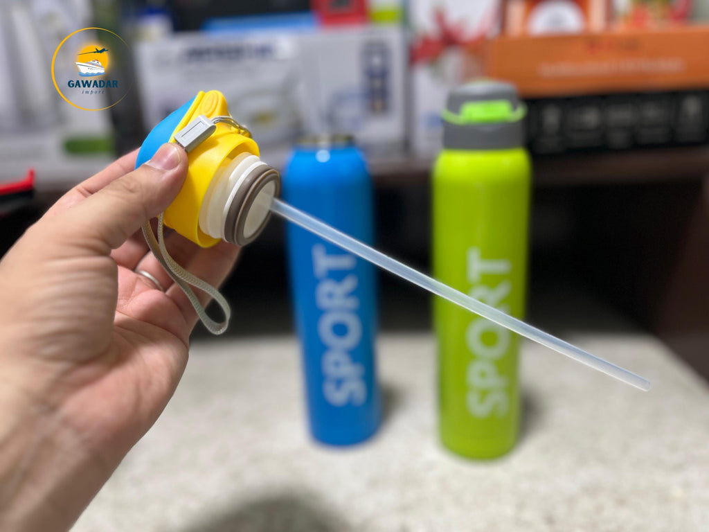 SPORT Brand Cold water bottles , Stainless Steel Built In Straw 750ml