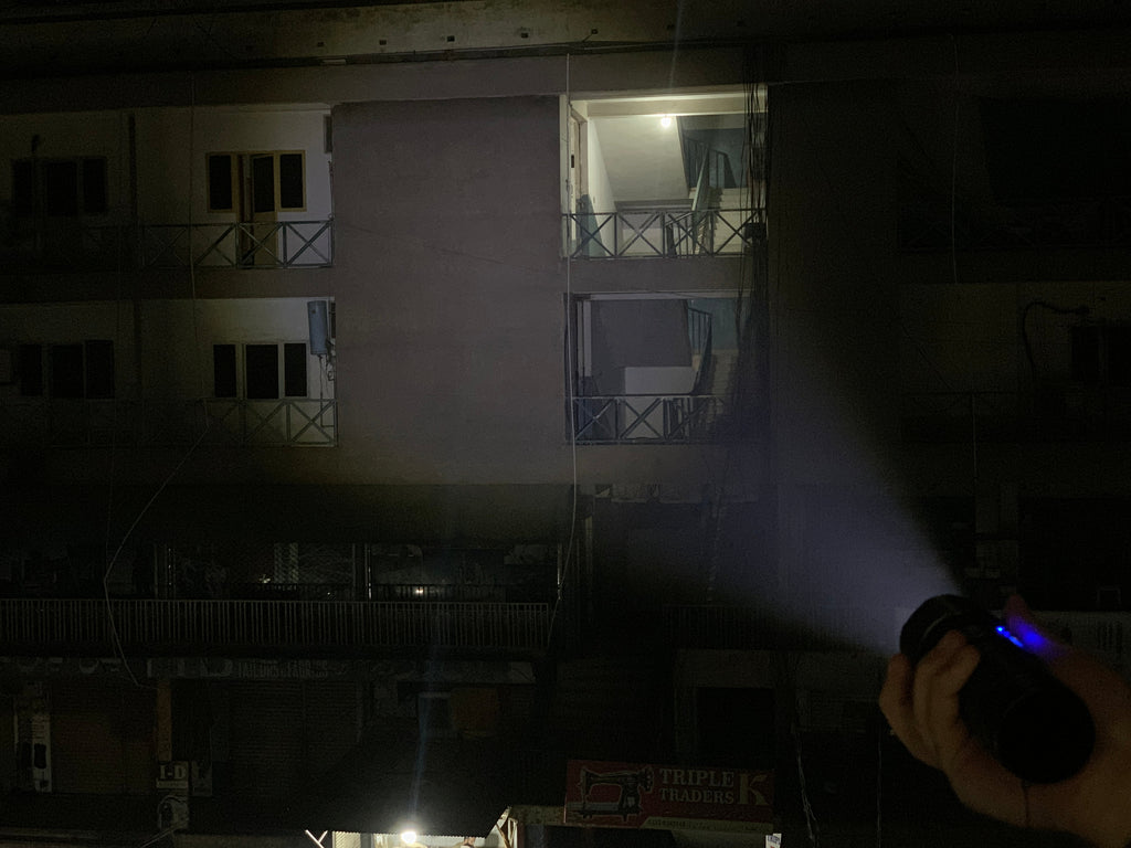 LED Torch Flashlight 1000m Range with Extra COB Light