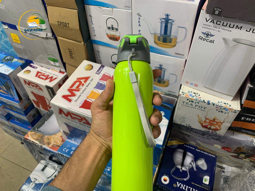 SPORT Brand Cold water bottles , Stainless Steel Built In Straw 750ml