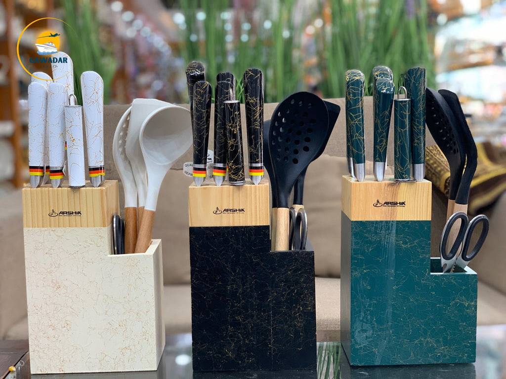 Stainless Steel Arshia Brand 11 Pieces Kitchen Knife Set