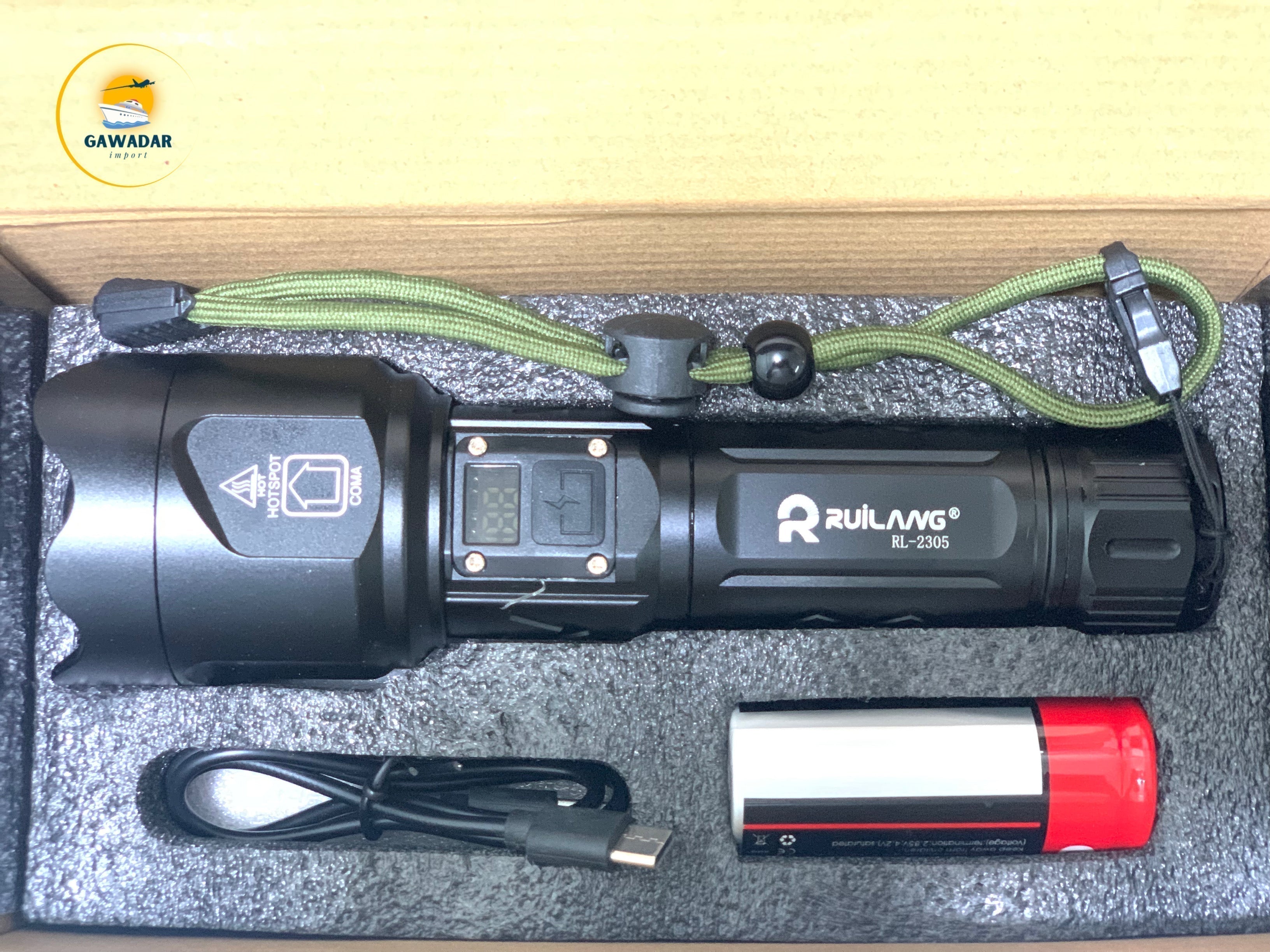 Rawilang RL-2305 LED 1KM Range Bright Flash Light| Home Essentials