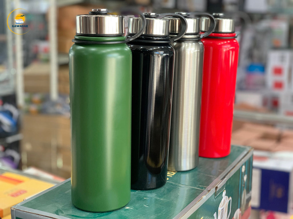 Vacuum Hot & Cold Bottles with Leather Cover  1100 ML Stainless Steel  Hot Selling Item