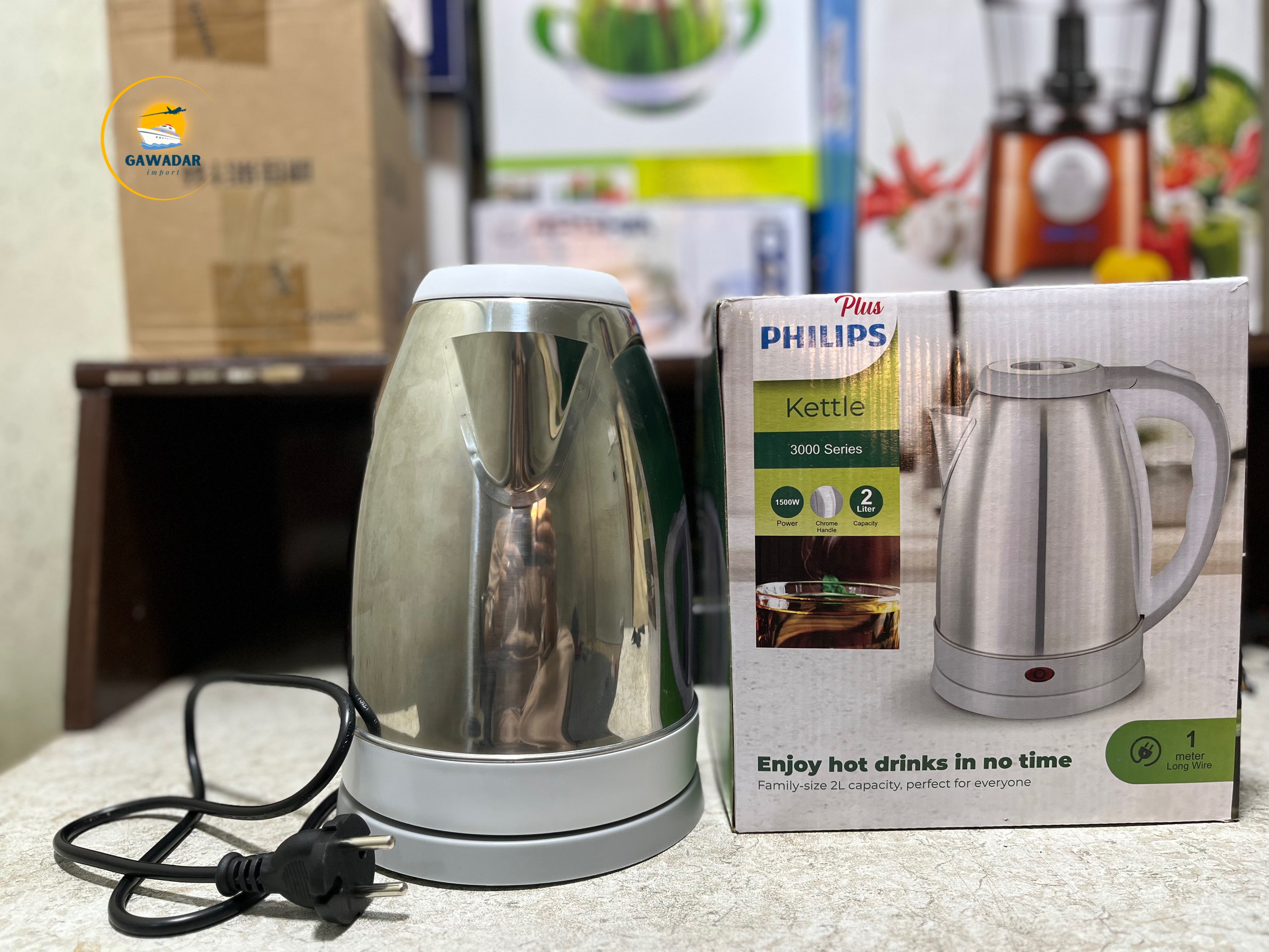 Philips Plus Electric Kettle Stainless Steel Auto OFF Mode