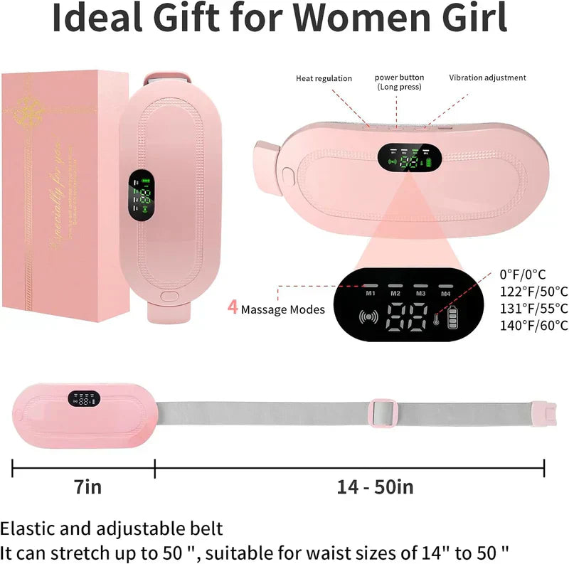 Period Cramp Pain Relief Belt -Portable Menstrual Heating Pad