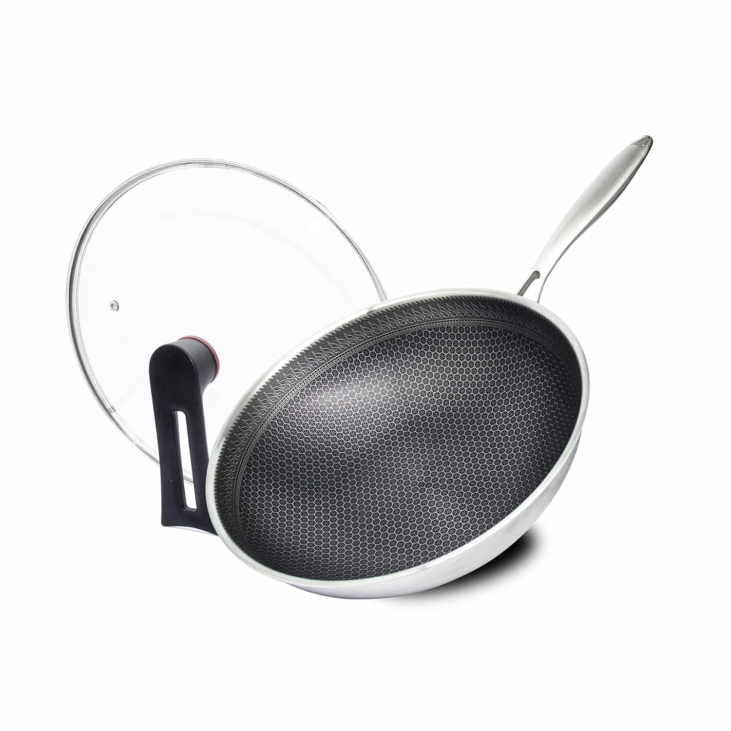 Laser Coating Deep Frying Pan with Handle