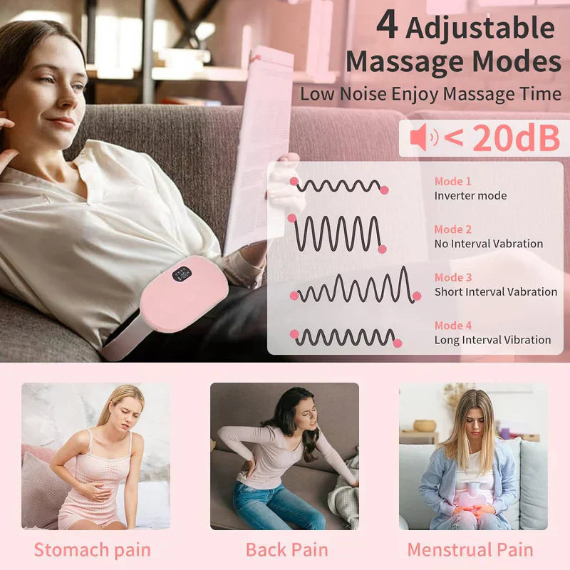 Period Cramp Pain Relief Belt -Portable Menstrual Heating Pad