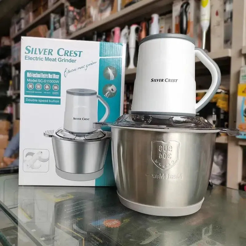 SILVER CREST  White Chopper 3L Stainless Steel Bowl || 1 Year Warranty