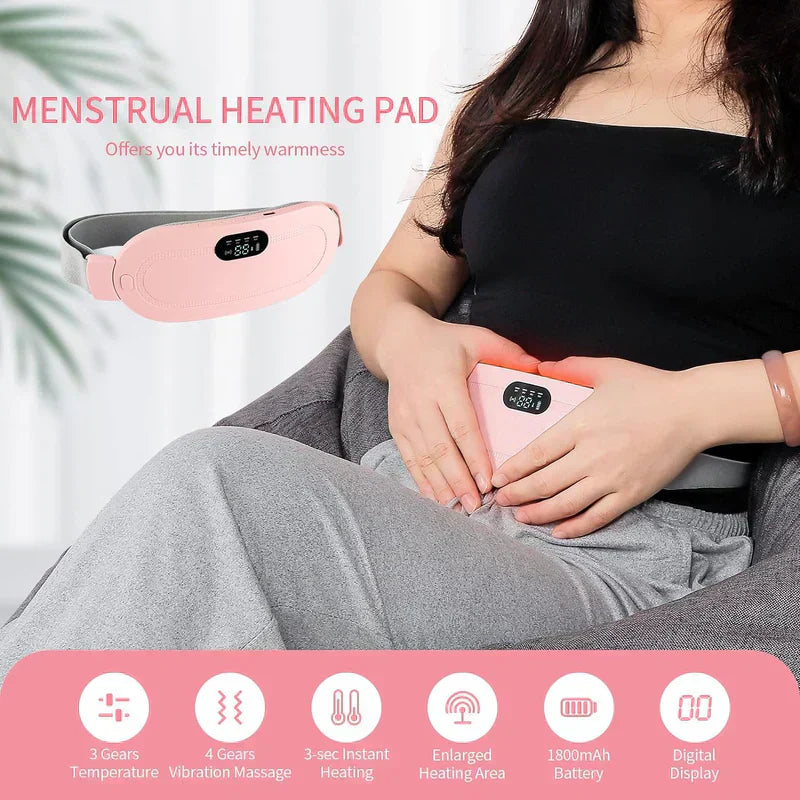 Period Cramp Pain Relief Belt -Portable Menstrual Heating Pad