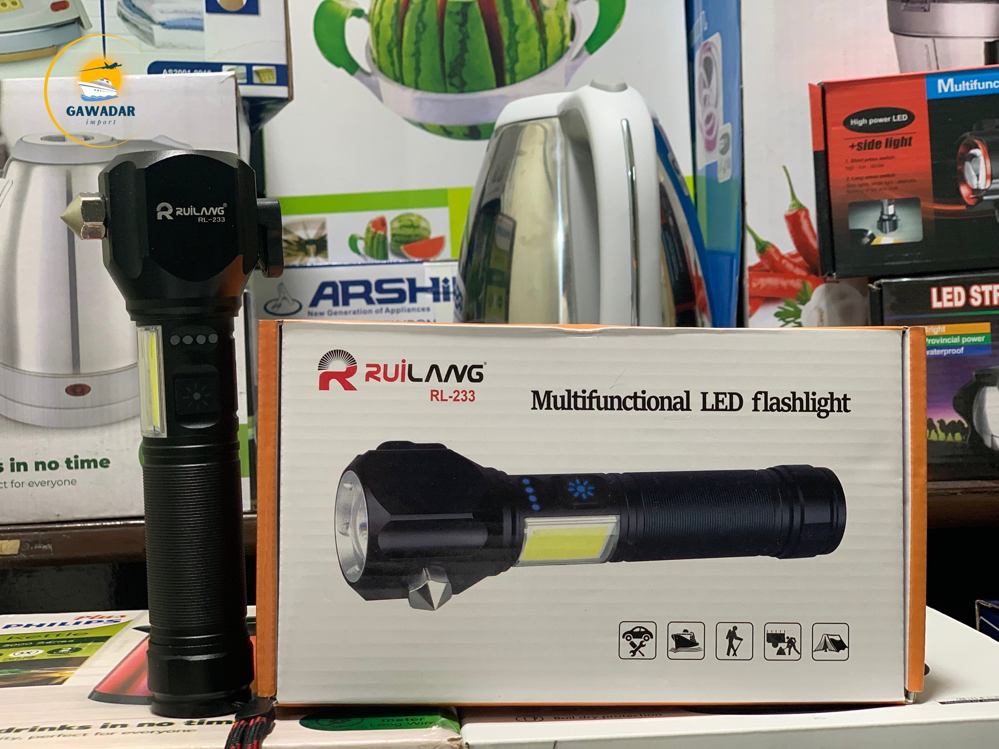 Rawilang RL-233 LED Bright Light Torch 1KM Range