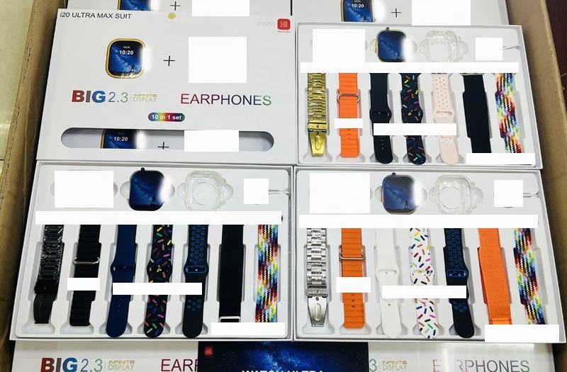 I20 Ultra Max SUIT 10 In 1 Set Smartwatch With TWS Wireless Earphone || Imported From Germany