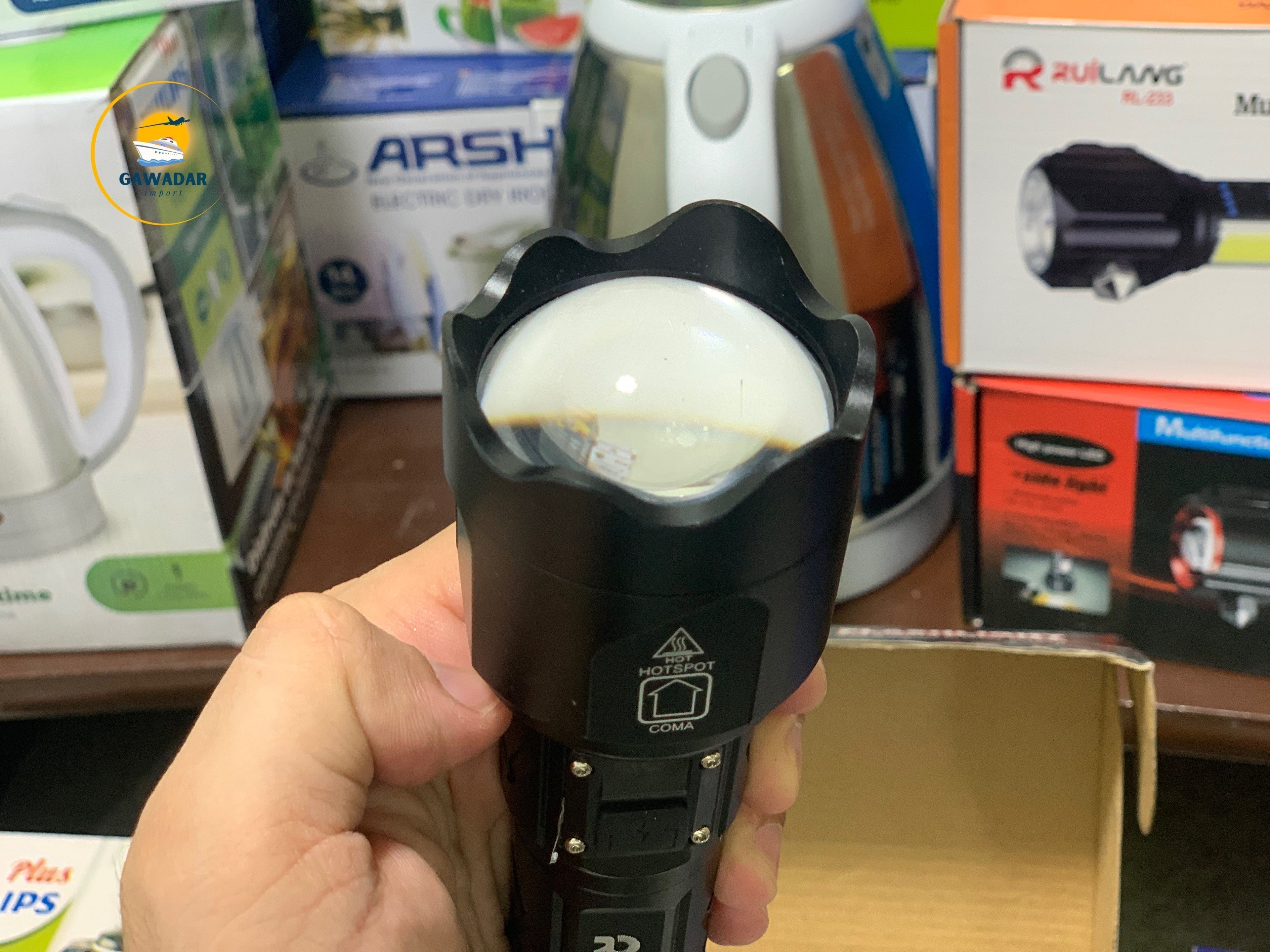 Rawilang RL-2305 LED 1KM Range Bright Flash Light| Home Essentials