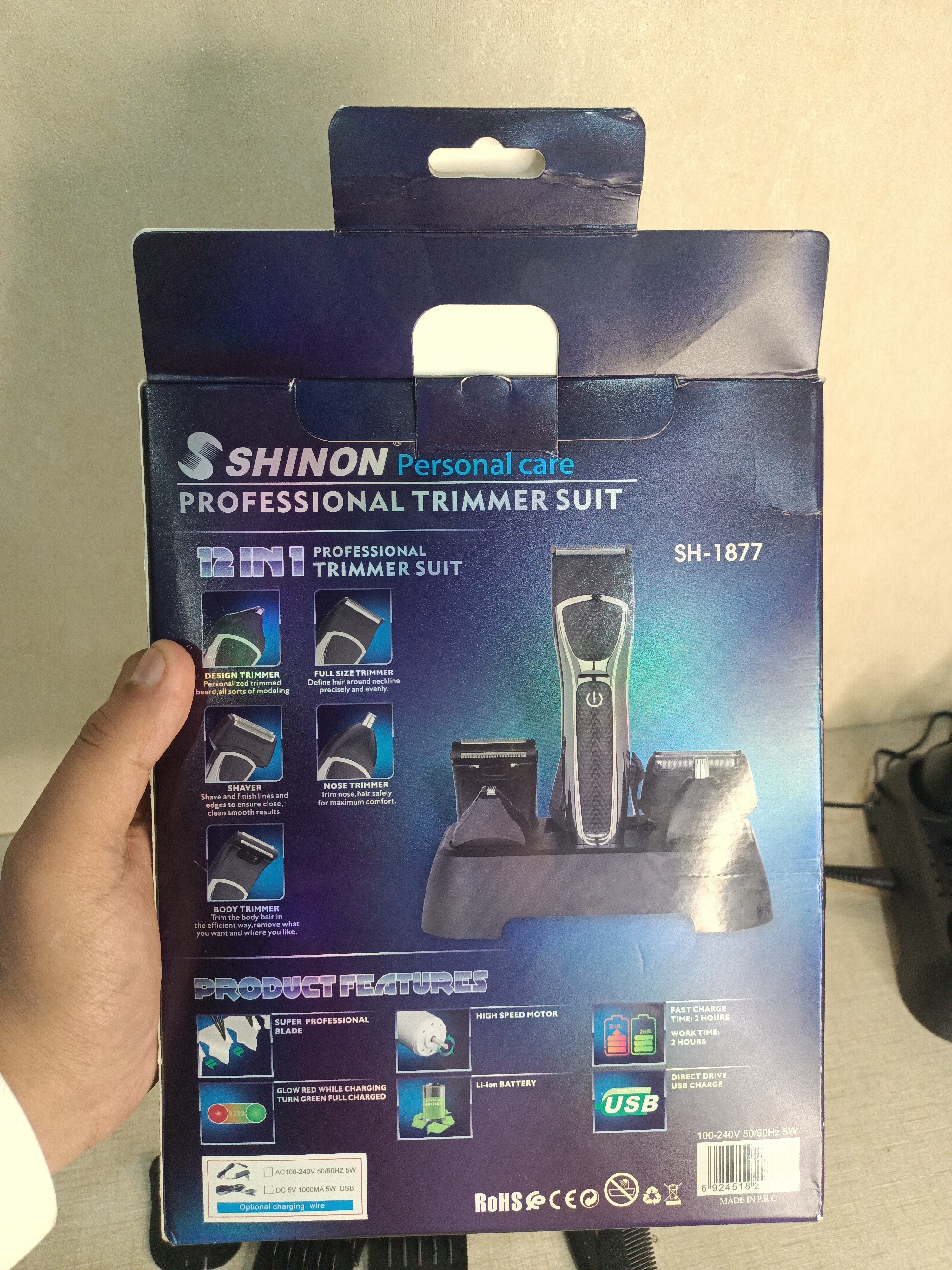France Import Shinon 12 in 1 Professional Hair Trimmer || 1 Year Warrenty