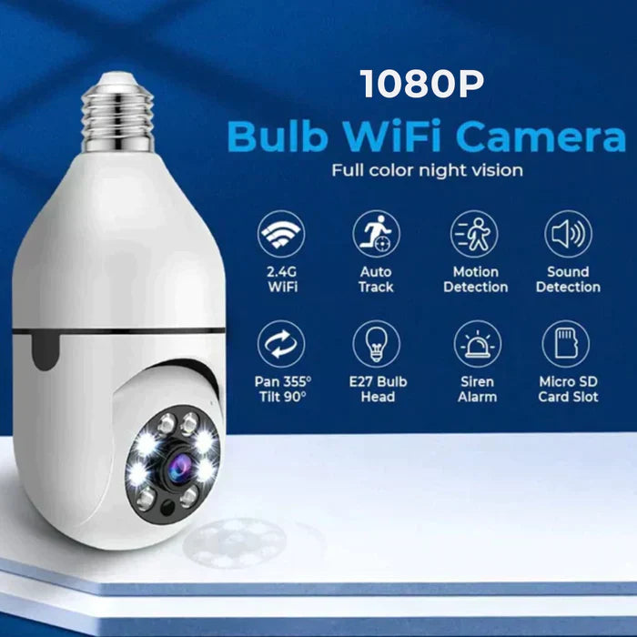 Wireless Bulb Security Camera 360°Rotational View