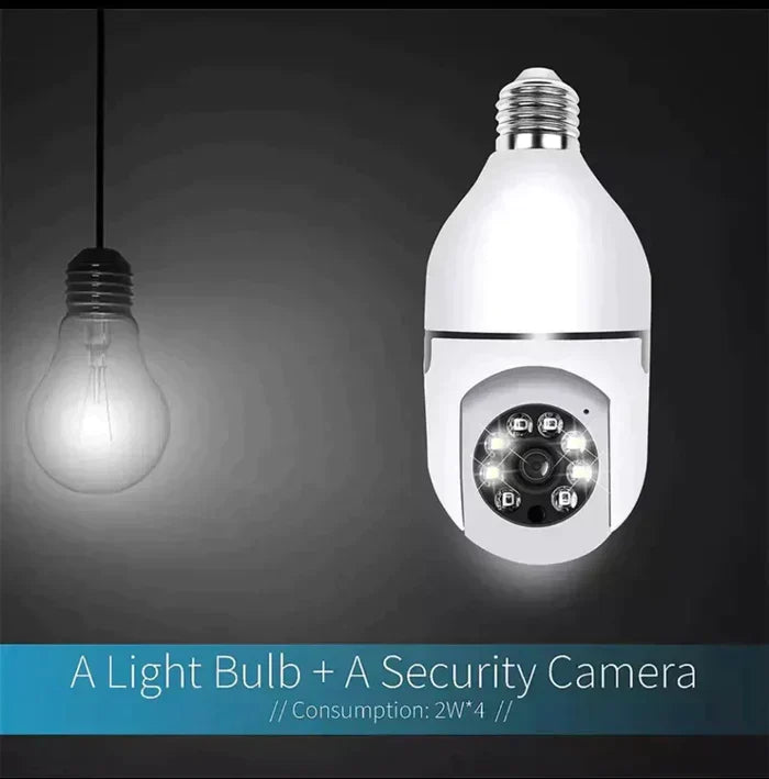 Wireless Bulb Security Camera 360°Rotational View