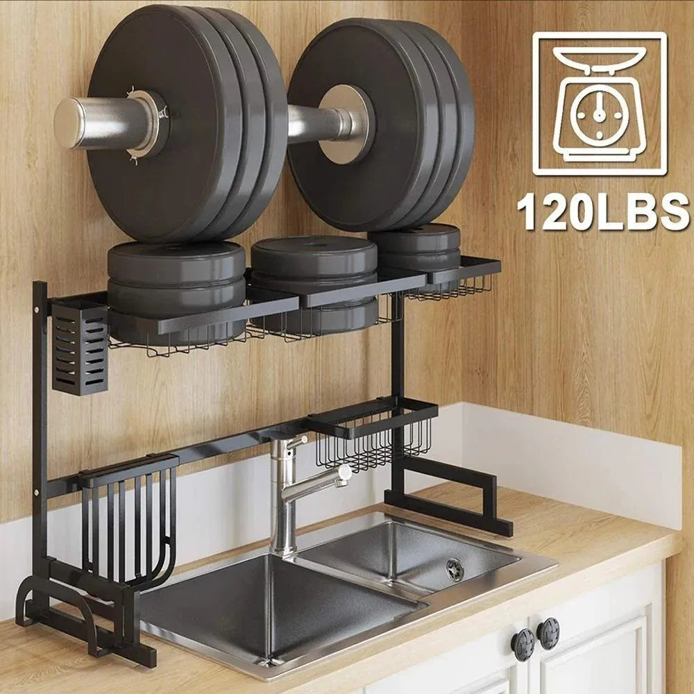 Stainless Steel Multipurpose Kitchen Rack, Wall Mount