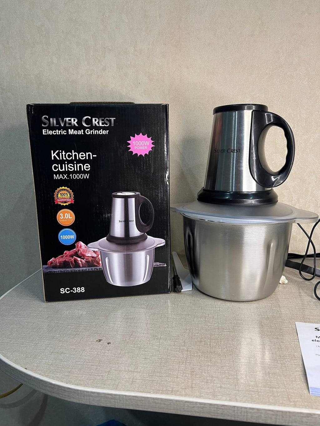 Silver Crest Meat Chopper 3 Litter 1000 watt orignal